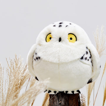 Chubby Plush Snowy Owl Stuffed Animal Realistic Plush Toys